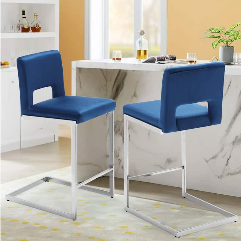 26" Counter Height Bar Stools Set of 2/3 with Metal Frame - 18"W x 23"D x 37.6"H