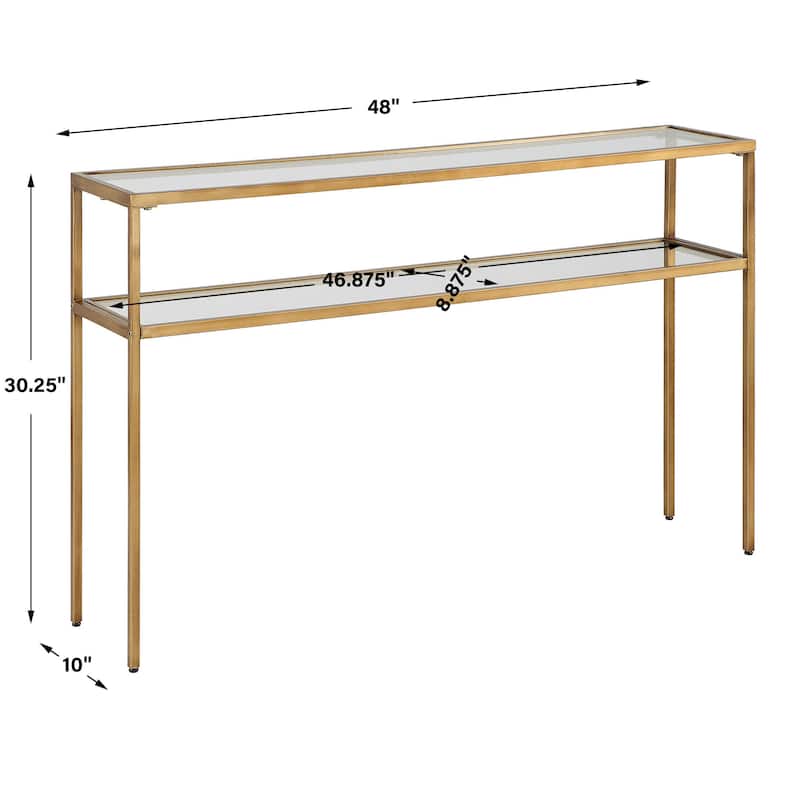 Carson Carrington Iron Gold Console Table