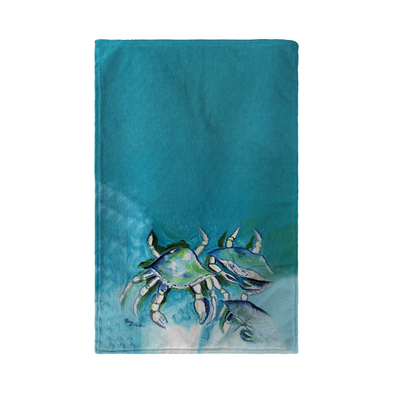 White Crabs Kitchen Towel - 16x25