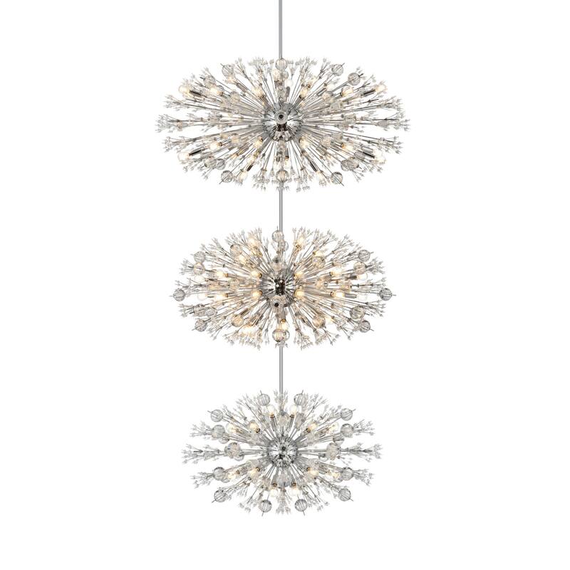 Elegant Lighting 2500G48L3 Vera 100 Light 26" Wide Crystal Sputnik