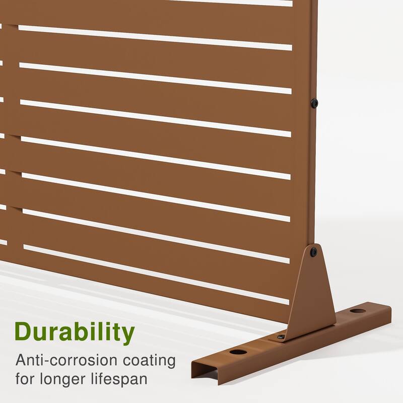 6 ft. H x 4 ft. Metal Privacy Screen Free Standing - 72*47