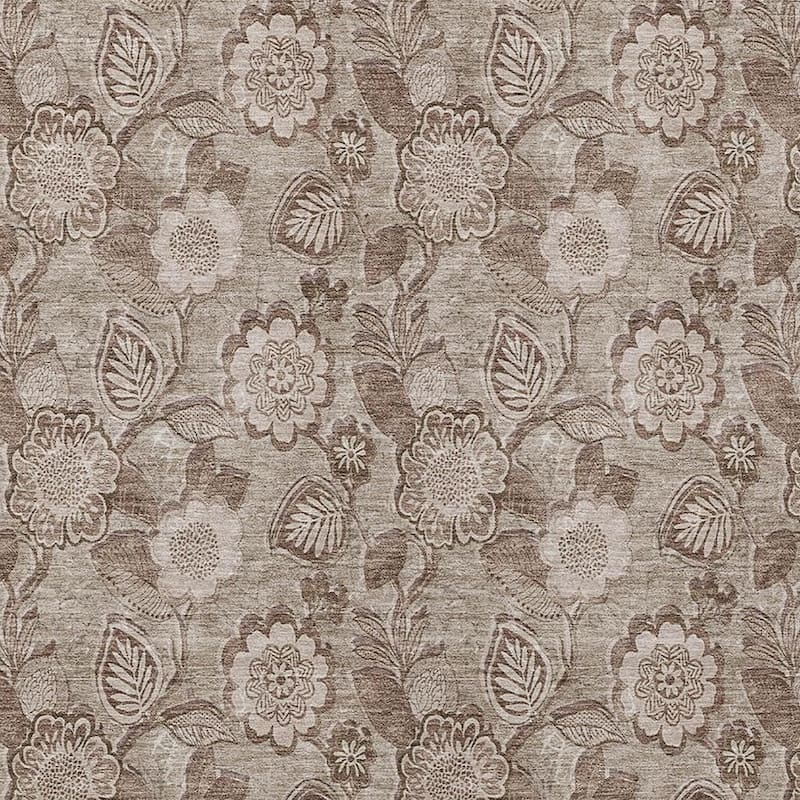 HomeRoots Floral Transitional Rectangle Outdoor Rug
