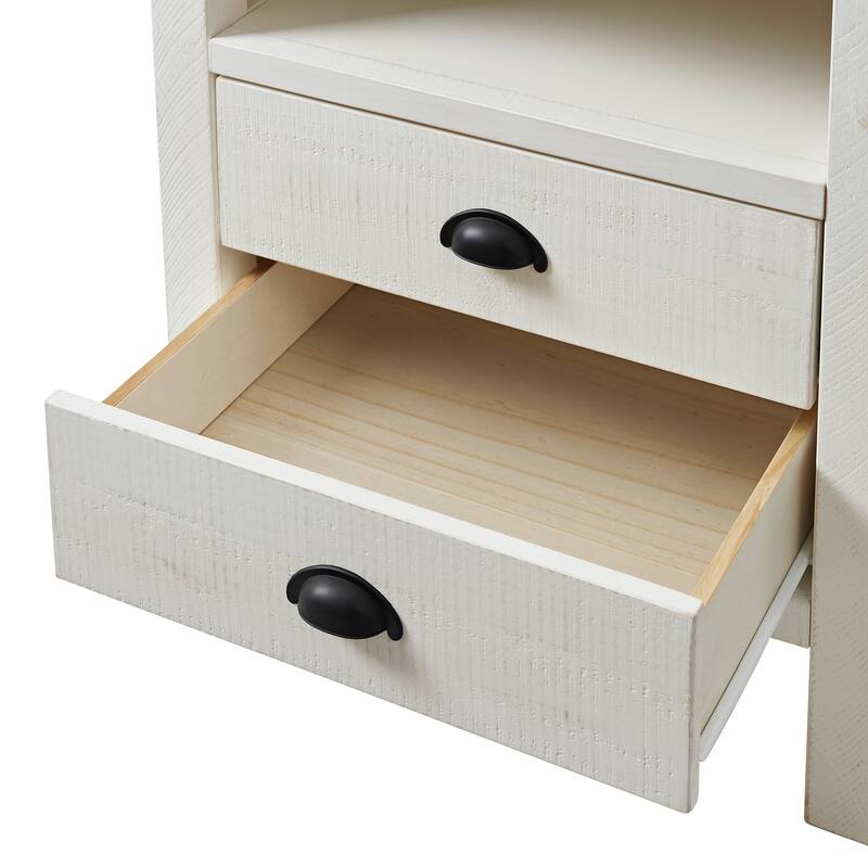 Arden 5-Piece Wood Bedroom Set with King Bed, Two 2-Drawer Nightstands, 5-Drawer Chest, 6-Drawer Dresser