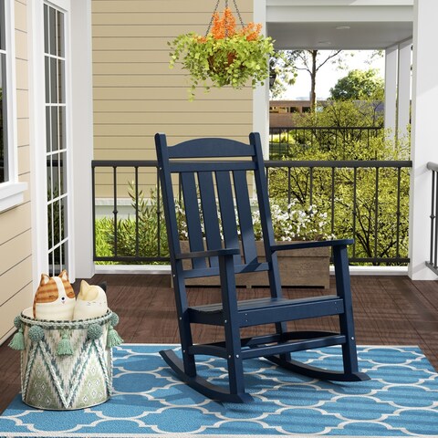 Laguna Traditional Poly Eco-Friendly Weather-Resistant Rocking Chair