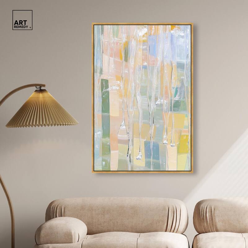 Vertical Drips Canvas by Art Remedy