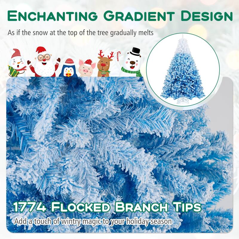 Costway 5/6/7/8 FT Artificial Christmas Tree with 456/820/1264/1774 - See Details