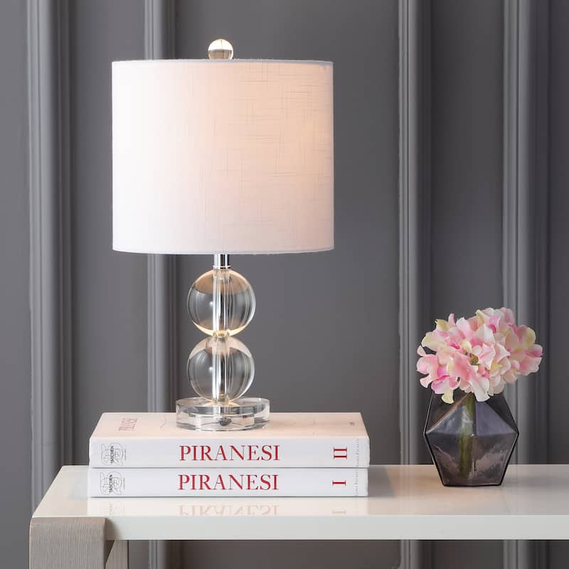 Flora 17.5" Crystal LED Table Lamp, Clear by JONATHAN Y