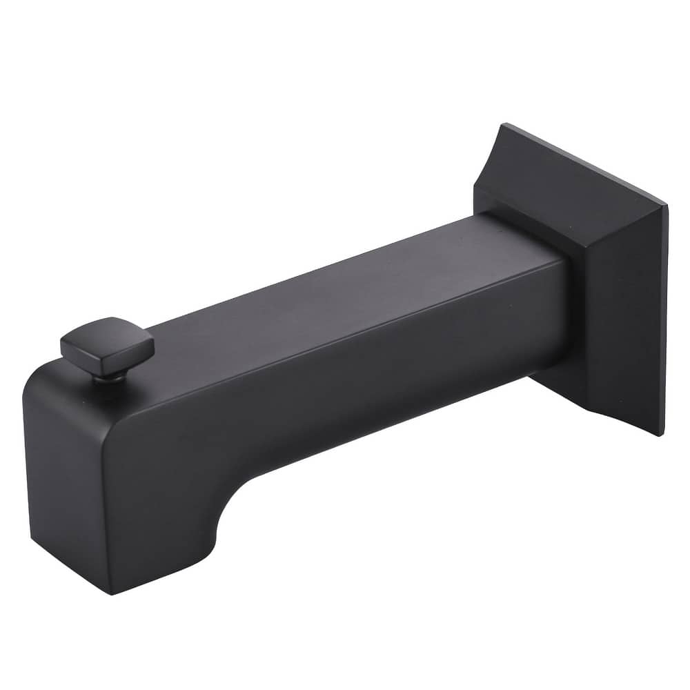 WOWOW Wall-Mounted Square Bathtub Spout with Diverter