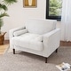 preview thumbnail 23 of 51, Modern Upholstered Corduroy Accent Chair With Arms Pillows BEIGE