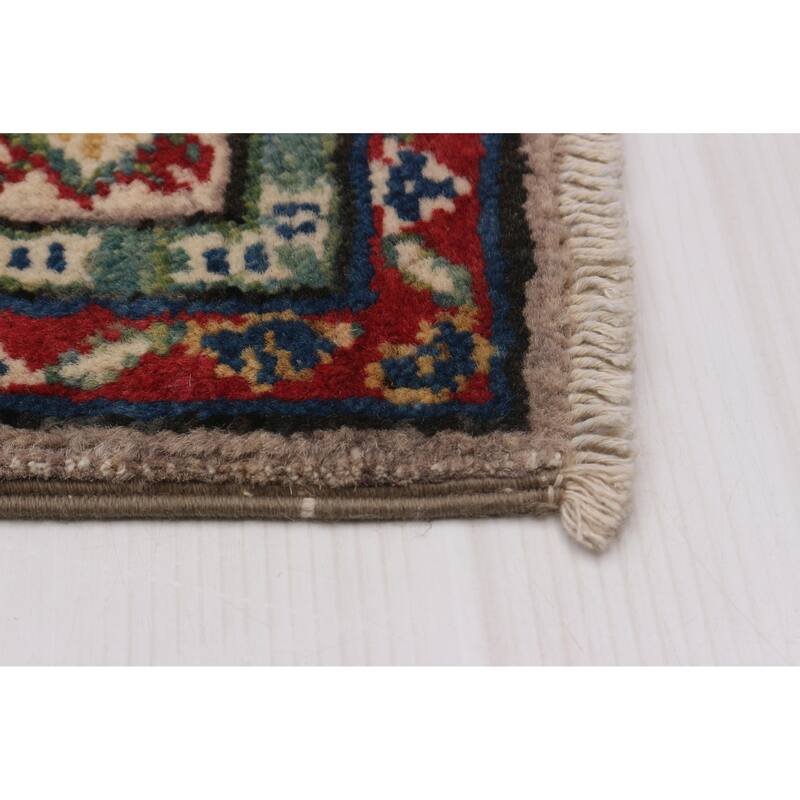 ECARPETGALLERY Hand-knotted Uzbek Ghazni Taupe Wool Rug - 3'4 x 5'0