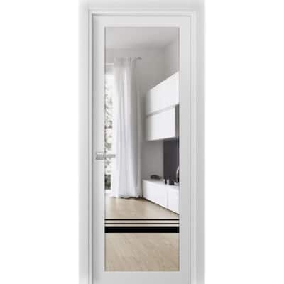 Solid French Door 18x80 Lucia 2666 White Silk| Bathroom