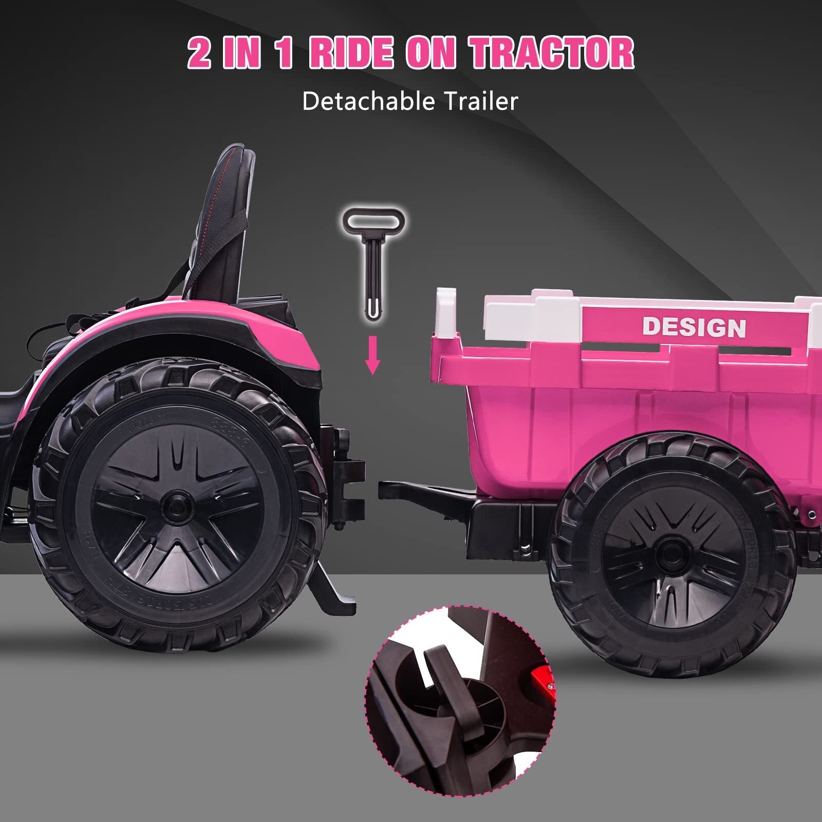 Tractor trailer 2025 ride on toy