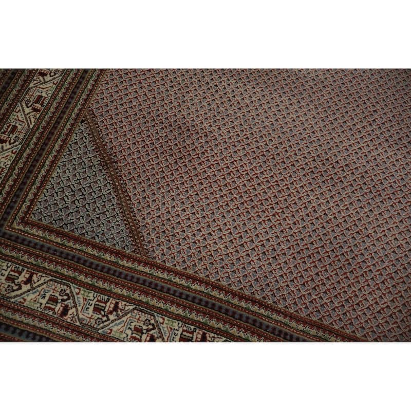 Hand Knotted Oriental 100% Wool Carpet Traditional Geometric Oranges & Rust Botemir Area Rug - 11' 10'' X 8' 10''