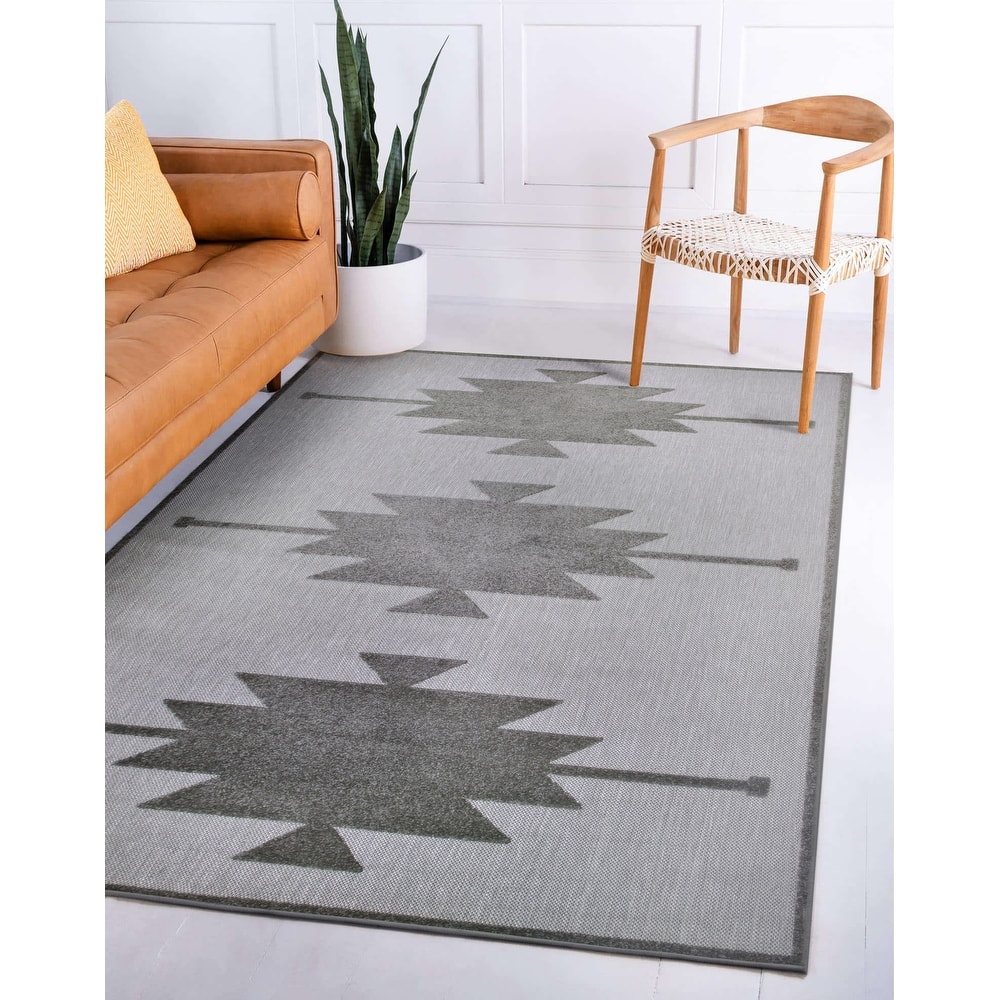 Leick Home 596643 Tegan Southwestern Indoor Outdoor Area Rug Runner 2'x8'
