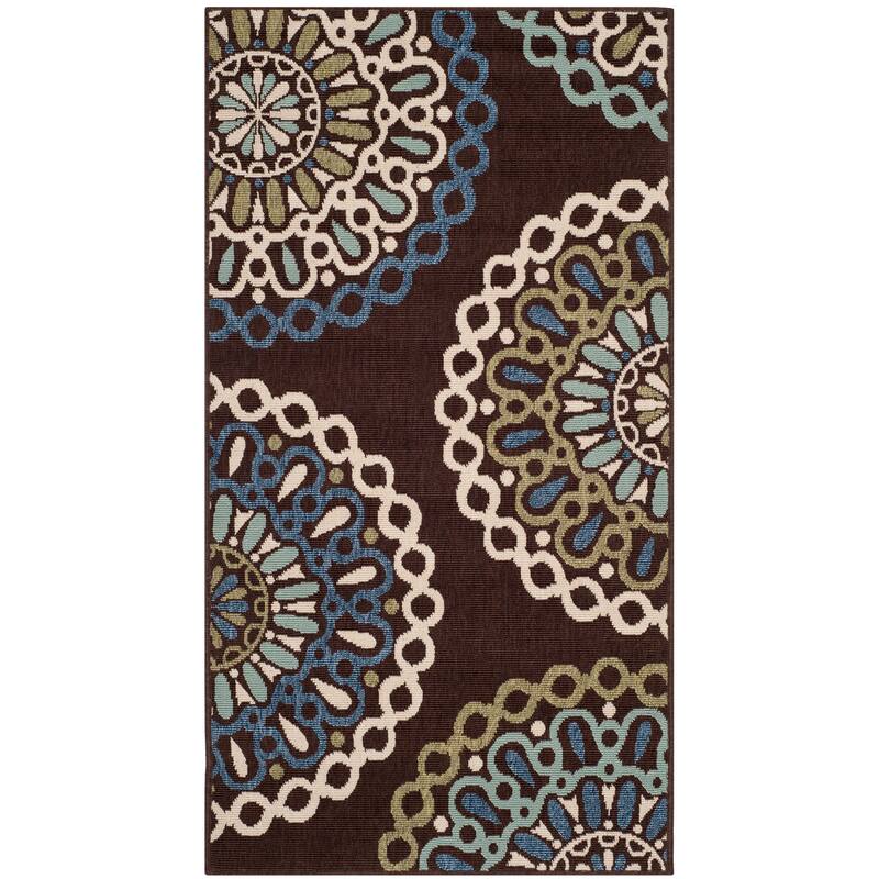 SAFAVIEH Veranda Felizitas Geometric Medallion Indoor/Outdoor Area Rug