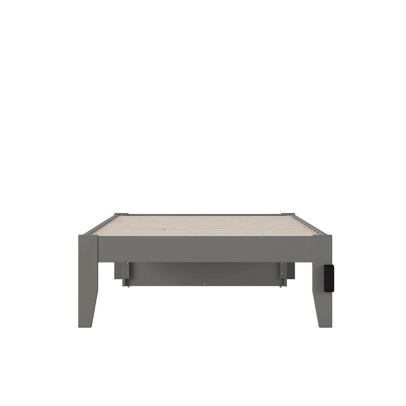 AFI Colorado Platform Bed with Foot Drawer and Charging Station