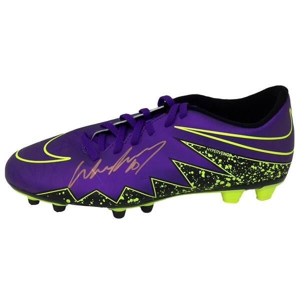 Shop Wayne Rooney Signed Purple Nike Hypervenom Soccer Left Cleat