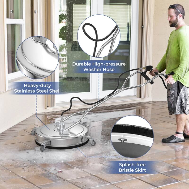 Costway 20" Pressure Washer Surface Cleaner Stainless Steel Power - See Details