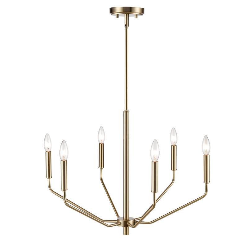 Millennium Lighting Laurell 6-8 Light Chandelier Ceiling Light in Modern Gold or Matte Black Finish - Modern Gold