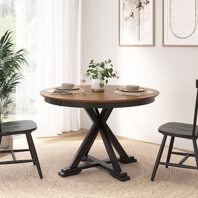 Bush Furniture West End 45W Round Trestle Dining Table