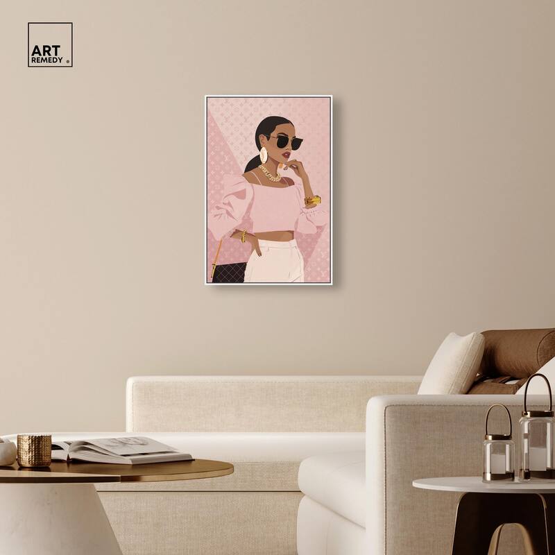 Simple Pink Look Canvas by Art Remedy