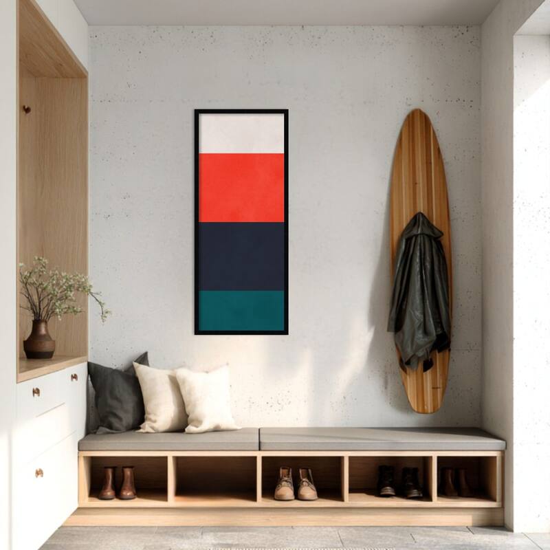 Amanti Art Framed Fabric Pinboard Overlapping geometry 4 by Vitor Costa Printed Bulletin Board