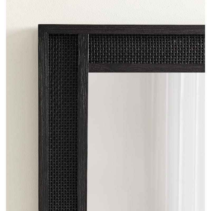 Kate and Laurel Corah Cane Wall Mirror