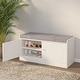 preview thumbnail 6 of 7, Hallway Shoe Storage Bench with Adjustable Shelves