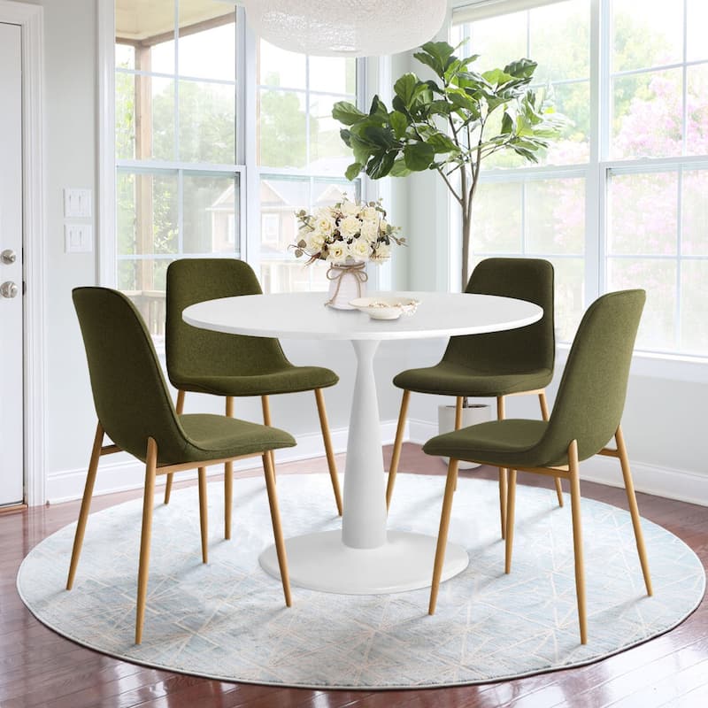 Mid-Century Solid Back Side Dining Chair (Set of 4)