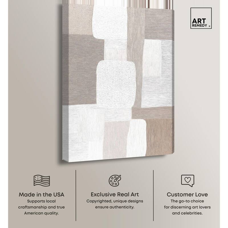 Stucco Squares II Canvas by Art Remedy, Gallery Wrapped