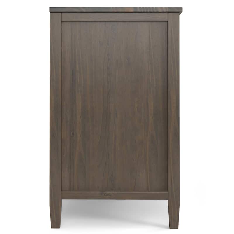 WYNDENHALL Cantina SOLID WOOD 53 inch Wide Transitional TV Media Stand in Smoky Brown For TVs up to 60 inches