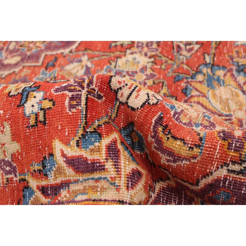 ECARPETGALLERY Hand-knotted Antalya Vintage Light Red Wool Rug - 8'10 x 12'11