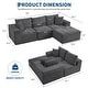 preview thumbnail 46 of 54, 109'' Corduroy Modular Sectional Sofa with Chaise
