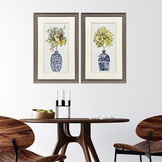 Paragon Lemon Tree Pot Framed Art - Set of 2