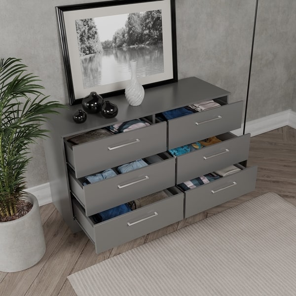 high quality the grey trajectory walk-in dresser factory Kappesberg Sofia Horizontal Dresser, 6 Smooth-Gliding Drawers, Modern - On Sale - Bed Bath & Beyond #bridesmaids