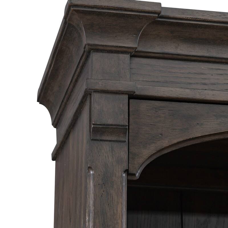 Paradise Valley Saddle Brown TV Entertainment Center with Optional Piers Shelves