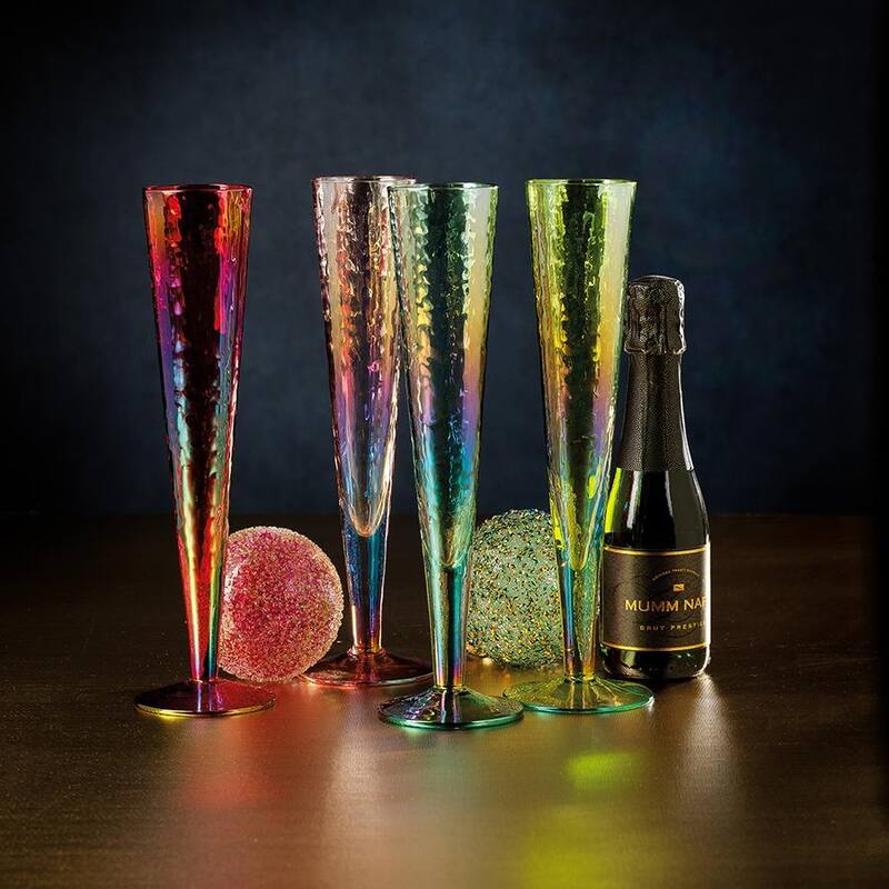 Kandi Slim Champagne Flutes, Set of 4