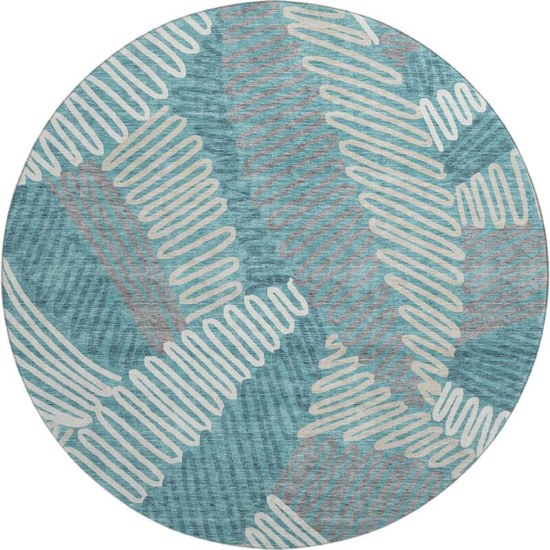 Premium Washable Super Soft Contemporary Leaf Mayfield Rug