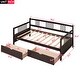 preview thumbnail 16 of 14, Twin Daybed with Storage Drawers, Pine Wood Frame for Small Spaces
