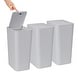 preview thumbnail 10 of 40, 2.6 Gallon Slim Plastic Trash Can with Press Top Lid 3 pack - Gray