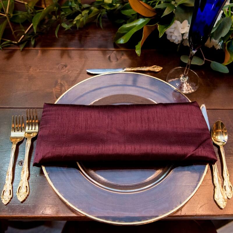 GILT 24K Gold Rim Glass Charger Plate - 13"