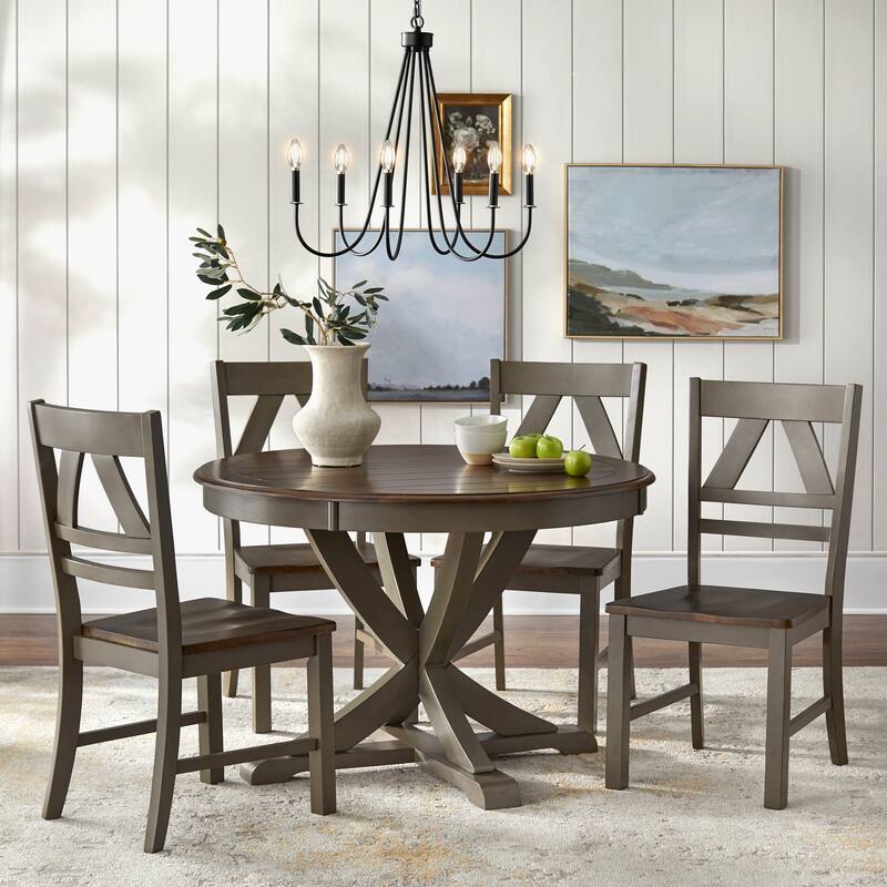 Simple Living Vintner Round Country-style Dining Table
