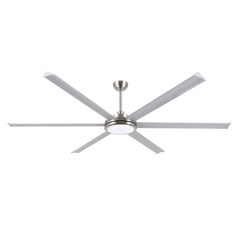 MLiAN 80 In. 6 Aluminium Blades Indoor Ceiling Fan with Light Kit and Remote - 80"