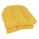 preview thumbnail 4 of 16, 16-inch U-shaped Indoor/ Outdoor Chair Cushion (Set of 2) - 16" x 16" Lemon