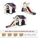 preview thumbnail 2 of 8, Gymax Outdoor Play house and Slide Set for Kids w/ 7 PCS Toy Set & - See Details