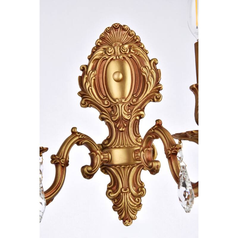 Elegant Lighting 9602W10/RC Monarch 2 Light 12" Tall Wall Sconce with
