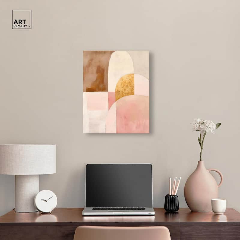 Rose Quartz and Sand I Canvas by Art Remedy, Gallery Wrapped