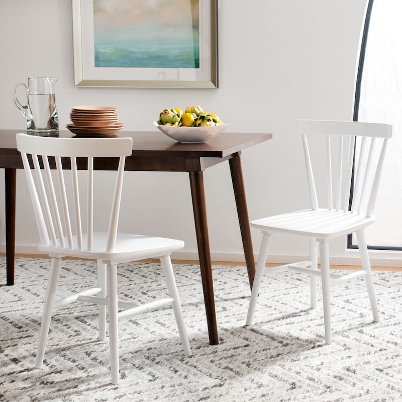 SAFAVIEH Signa Spindle Farmhouse Dining Chair (Set of 2) - 20" W x 20" D x 33" H - 20"W x 20"D x 33"H