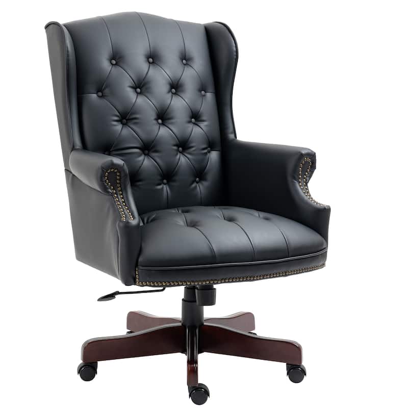 Executive Office Chair - High Back, Reclining, Ergonomic with Thick Padding, PU Leather, Smooth Glide Casters