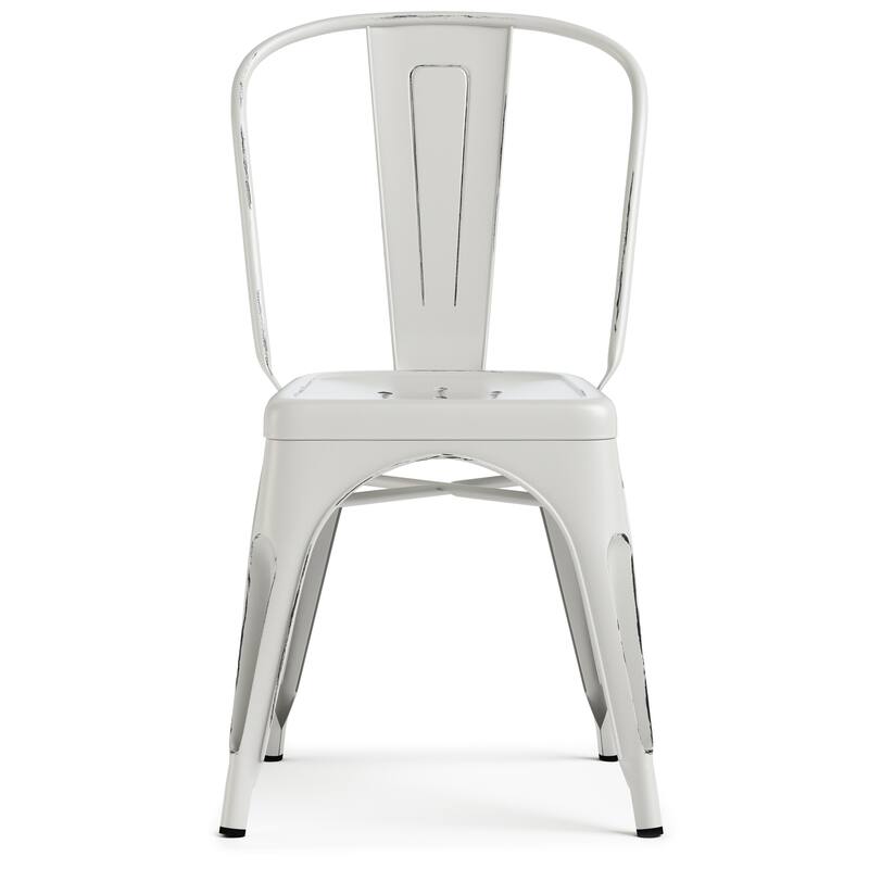 WYNDENHALL Freya Industrial Metal Dining Side Chair (Set of 2) , Fully Assembled - 17.7"w x 21.1"d x 33.1"h